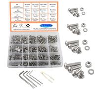 HVDHYY 1180pcs Nuts and Bolts Set M2 M3 M4 M5 Machine Screws & Nuts Assortment 304 Stainless Steel Bolt kit Hex Socket Button with a Reusable Storage Box