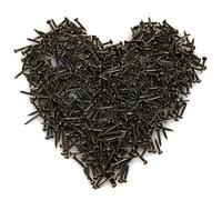 HVDHYY 500pcs 1.5 * 25mm Small Nails for Wood Black Round Head Masonry Nail Picture Nails for Walls DIY Assorted Flat Head Nail