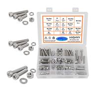 HVDHYY M5 M6 M8 Nut and Bolt set Machine Screws & Nuts Assortment kit 304 Stainless Steel Hex Socket Button with a Reusable Storage Box (300pcs)