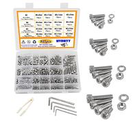 HVDHYY Nuts and Bolts set M2 M3 M4 M5 945pcs Machine Screws Nuts Washers Assortment kit 304 Stainless Steel A2-70 Hex Socket Head Cap in Transparent Assorted Box (with 4 sizes Hex Wrenches)