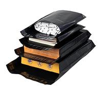 HVDHYY Postage Bags Black 100pcs Plastic Mailing Bags Self-Seal Waterproof/Self-Adhesive/Opaque/Tear-Resistant 15x27cm 20x30cm 25x35cm 30x42cm Mixed Shipping Bags perfect for Vinted Packaging