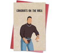 hvdler Funny Engagement Gifts for Woman Man, Cool Engagement Card for Couples, Wedding Congratulations Gift for Bride Groom, Congrats Wedding Card, Congrats on the Rock