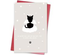 hvdler Sympathy Card for Loss of Cat, Sentimental Pet Loss Card for Cat Owner, Kitty Bereavement or Condolences Gift for Woman Man