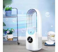 HVFGXY Bladeless Cooling Fan for Bedroom, Portable 6 Speed Silent Timer Air Conditioner Cooler Leafless Electric Fan for Home Office Dorm (white)