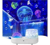 HVFGXY Ocean Jellyfish Lamp Projector for Kids,Star Galaxy Night Light W/ 360° Rotation Night Light Projector for Bedroom Kids Boy Girl Gifts (White)