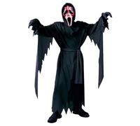 HVFGXY Scream Costume for Adult Ghostface Outfit&Gloves&Belt&Mask Halloween Costumes Scary Terrifier Fancy Dress for Parties Cosplay(Dress& Blood Mask&Knife-Adult L)(Fit Height 185-190cm)