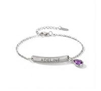 HVFIOM Personalised Birthstone Bracelet Gifts with Names, Custom Women’s Birthstone Bracelet Gift for Wife Girlfriend Her from Husband Boyfriend Him - Personalised Valentines Day Gifts