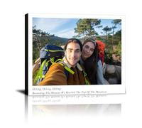 HVFIOM Personalised Canvas Prints with Your Photos & Words, Custom Photo to Canvas Print Wall Art for Valentine's Day Mother's Day Christmas Gifts - Personalised Pictures Prints Gift