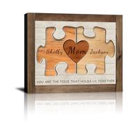 HVFIOM Personalised Custom Christmas Canvas Prints Gifts with Your Kid's Names, Christmas Birthday Gifts for Mom Mama Mommy Grandma from Son Daughter Husband Grandson Granddaughter