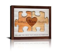 HVFIOM Personalised Custom Christmas Canvas Prints Gifts with Your Kid's Names, Christmas Birthday Gifts for Mom Mama Mommy Grandma from Son Daughter Husband Grandson Granddaughter