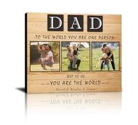 HVFIOM Personalised Father's Day Canvas Prints Gifts, Custom Fathers Day Gift for Dad Daddy Grandpa from Son Daughter Wife Grandson Granddaughter - Personalised Fathers Day Gift