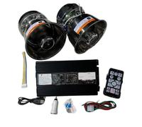 HVHSSAOCW Handlebar Music Audio Speaker Car Alarm Wireless Loudspeaker High Pitched Speaker Rescue Ambulance 12v24V Mounted 600W Main Unit+2 Ultra