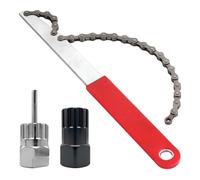 HVIHWI Bicycle Mechanic Tool Set, Cassette Removal Tool, Freewheel Removal Tool, Chain Whip & Lockring Kit for Bike Cassette, Durable for Home Repair