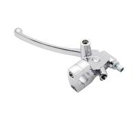 Hviyroi Brake and Clutch levers Universal 1" 24.5mm Motorcycle Brake Clutch for Master Cylinder Reservoir levers for Harley(Silver-Left)