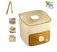 Hvjwfu Portable Ice Maker Machine - Countertop 48 Grid Fast Freezer with Ice Bin, Storage Box & Lid - Compact-Y