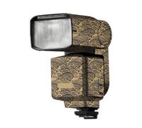 HVL-F60RM2 II Anti-Scratch Camera Flash Sticker Coat Wraps Vinyl Film for Sony HVL-F60RM2 II Protective Coat Decal Skin(Wave Gold)