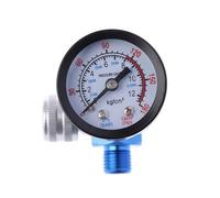 HVLP Air Pressure Regulator Gauge, 1/4 NPT Inline Control for Spray Paint Gun & Compressor, 0-160 PSI Aluminum Alloy Tool