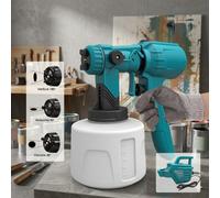 Hvlp Paint Sprayer Electric Spray Gun 1200Ml Container 4 Nozzles, Painting Tool