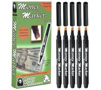 HVM Counterfeit Money Detector Pen (5 Counterfeit Pens) - Money Marker Bill Detector Pen with Upgraded Chisel Tip - Detect Fake Bills, Universal False Currency Checker Pack