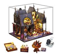 hvmabeck DIY Wooden Dollhouse Kit Magic Cabin Handassembled Dollhouse with Dust Cover and Music Creative Building Model Toy Dolls House for Boys and Girls Gifts Present