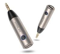 HVMLAK Aux Bluetooth 5.3 Car Adapter, Enhanced Microphone, 3.5mm Jack, for Car Home Stereo Speaker Music, CVC 8.0 Noise Reduction, USB-C Charging, 1 Piece