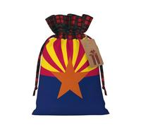 HVMUNG Arizona State Flag Print Reusable Gift Bags, Christmas Gift Bags for Thanksgiving Party