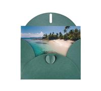 HVMUNG Beautiful Half Fold Island Print Greeting Cards, Thank You Cards with Envelopes for All Occasions