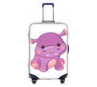 Hvmung Cartoon Purple Hippo Print Luggage Cover for Suitcases Elastic Travel Bag Luggage Stylish Design, white, Medium, Fashion