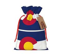 HVMUNG Colorado State Flag Print Reusable Bags for Christmas, Thanksgiving Parties