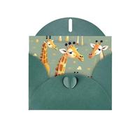 HVMUNG Cute Wild Cartoon Giraffe Print Greeting Cards, Thank You Cards with Envelopes for All Occasions