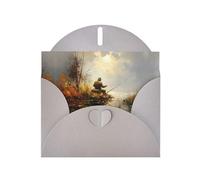 HVMUNG Fishing Lake Fishermen Print Greeting Cards, Thank You Cards with Envelopes for All Occasions