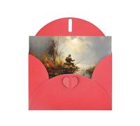 HVMUNG Fishing Lake Fishermen Print Greeting Cards, Thank You Cards with Envelopes for All Occasions