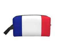 HVMUNG French Flag Print Travel Toiletry Organizer Bag Cosmetic Bag and Storage for Travel and Daily Use, White, One Size Fits Most, Fashion