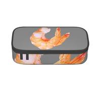 HVMUNG Glutton Shrimps Print Simple Design Large Capacity Pencil Case Multi Functional Easy Storage Bag