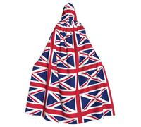 HVMUNG Gothic Carnival Cloak with Union Jack Print for Fancy Dress Parties and Fancy Dress Parties