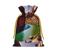 HVMUNG Grand Canyon Print Christmas Drawstrings Present Bags Reusable Bags For Hallowmas Thanksgiving Party