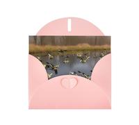 HVMUNG Hunting Flying Wild Ducks Print Greeting Cards, Thank You Cards with Envelopes for All Occasions