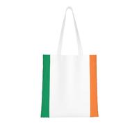 HVMUNG Irish Flag Print Reusable Canvas Tote Shopping Bag with Handles for Daily and Grocery Use