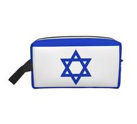 HVMUNG Israeli Flag Print Travel Toiletry Organizer Bag Cosmetic Bag and Storage for Travel and Daily Use White One Size Fashion