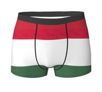HVMUNG Men's Boxer Shorts, Breathable Hungarian Flag Print, Lightweight, Elastic Waistbands, Soft And Comfortable, blackone, L