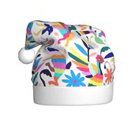 HVMUNG Mexican Otomi Animals Print Unisex Classic Christmas Hats For Christmas,New Year Festive, Holiday Party Supplies
