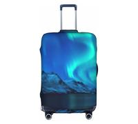 Hvmung Northern Lights Print Luggage Cover For Suitcases, Elastic Travel Bag For Luggage, Stylish Design, White, L, Fashion