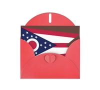 HVMUNG Ohio State Flag Print Greeting Cards, Thank You Cards with Envelopes for All Occasions