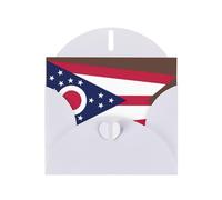 HVMUNG Ohio State Flag Print Greeting Cards, Thank You Cards with Envelopes for All Occasions