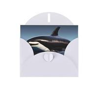HVMUNG Orca Killer Whale Print All Occasion Greeting Cards with Envelopes