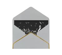 HVMUNG Piano Keys Christmas Greeting Card with Musical Notes for Christmas, Birthdays, Anniversaries and Special Occasions
