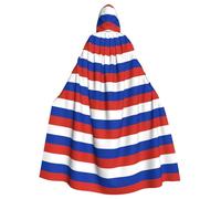HVMUNG Russian Flag Print Carnival Gothic Cloak Cosplay Festival Cape For Masquerade And Costume Parties