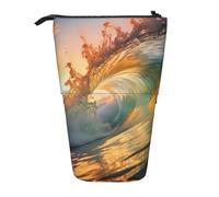 HVMUNG Seaside Grand Waves Adult Tide Print Zipper Pencil Case Organizer
