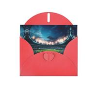 HVMUNG Stadium Football Arena Sports Print Greeting Cards Half Fold Thank You Note Cards With Envelopes For All Occasion