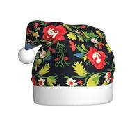 HVMUNG Unisex Classic Christmas Hats with Ukrainian Embroidery for Christmas, New Year, Holiday Party Supplies